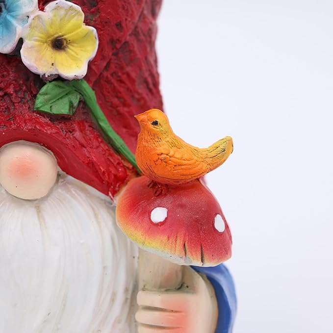 Garden Gnome Statue with Solar Light,Gnomes Decorations for Yardfor Yard, Porch Lawn, Patio – Funny Gnome Decor Gifts for Women, Mom, Grandma, Housewarming Home Decor Gifts Thanksgiving.