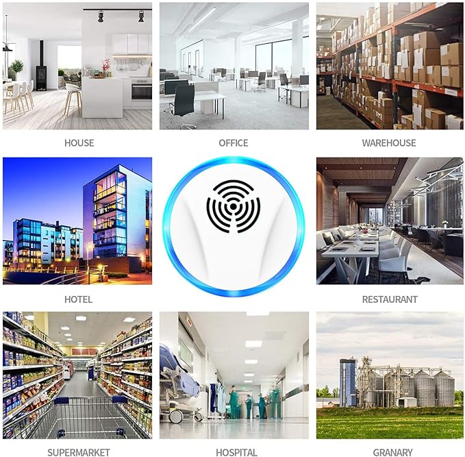 Ultrasonic Pest Control Repeller Indoor Plug in for Rodent Control, Mosquito Repellent, Cockroach Killer, Spider Deterrent, Electronic Mice Repellent (6, White)