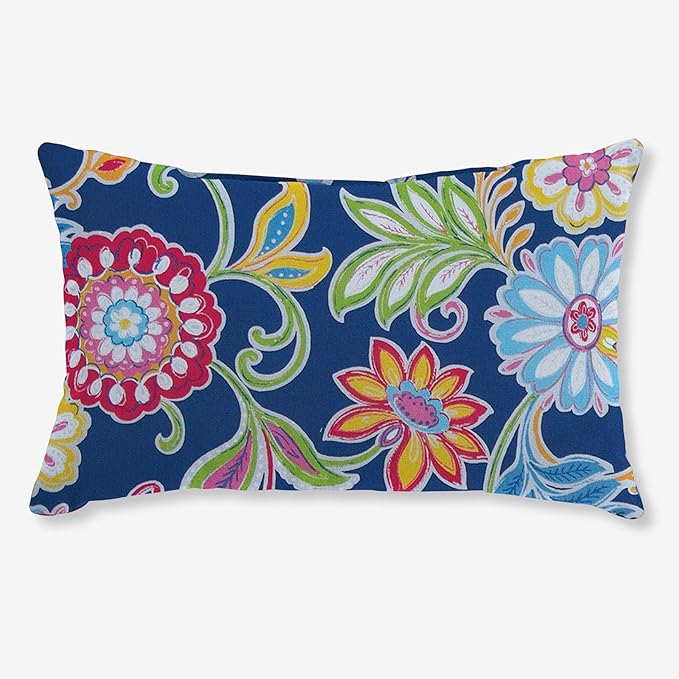 BrylaneHome Lumbar Pillow - 20" L x 13" W - Patio & Outdoor - Water, Stain & Fade Resistant - Granada