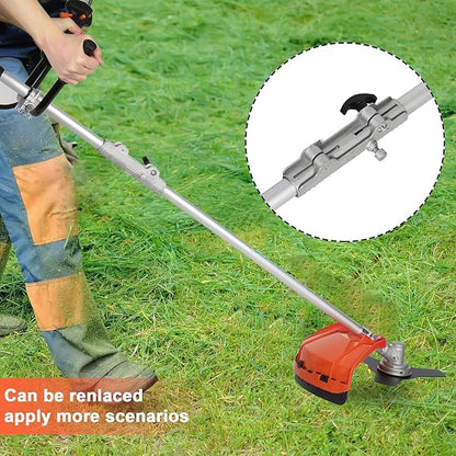 Lawn Mower, 52CC Gas Weed Trimmer, Cordless Hedge Trimmer, 2-Stroke Brush Cutter, Handheld Weed Eater 2-Cycle Gas Trimmer Brush Cutter for Weed, Brush Orange
