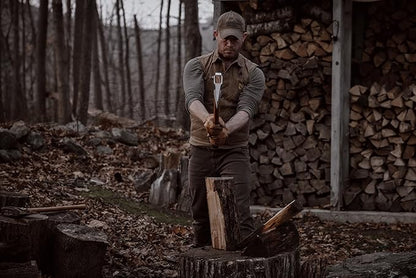 1844 Helko Werk Germany Vario Splitting Axe - German Made Midsize Splitter Axe for Splitting Wood and Splitting firewood - Head 4.5 lbs, Handle 30 in. (Medium Splitting Axe) #10059