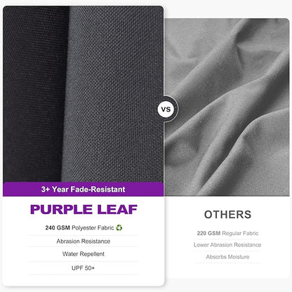 PURPLE LEAF 9.8' X 9.8' Left-right Tilting Patio Umbrella Outdoor Cantilever Swivel Square Umbrella Aluminum Offset Umbrella with 360-degree Rotation for Garden Deck Pool Patio Grey