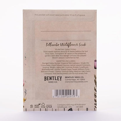He Makes Everything Beautiful - Pollinator Wildflower Mix Seed Packets - 25 Seed Packs - Perfect Eco-Friendly Gift for Gardeners & Friends - Non GMO Seeds