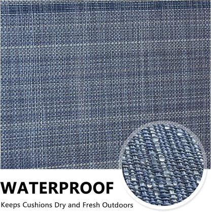 Patio Chairs Set of 6, Outdoor Dining Chairs with Breathable Textilene Fabric, Stackable Patio Chairs for Lawn, Garden, Backyard, Poolside, Dark Blue