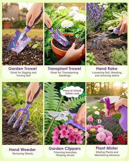 Gardening Christmas Advent Calendar for Adult Women Men 2025, 12 Days Gifts Garden Hand Tools Set with Storage Bag and Garden Gloves, Outdoor Plant Gardener Kit for Male Mom Dad Husband Wife Boyfriend