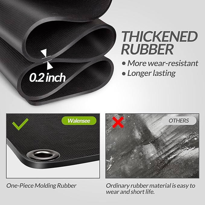 Walensee Snow Melting Mats for Walkways, 20" x 60" Graphene Heated Outdoor Mats with Plug, No-Slip Rubber Snow Heating Mats, 3 in/h Speed, Ice Melts Pads for Winter Backyards, Sidewalks Snow Removal