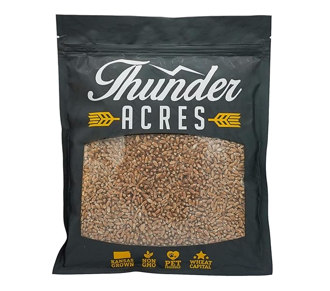 Non-GMO, Thunder Acres Premium Wheat Seed, Cat Grass Seed, Wheatgrass, Hard Red Winter Wheat (10 lbs.)