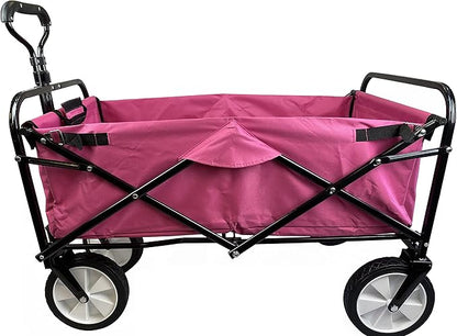 Meda 40876 | Collapsible Folding Outdoor Utility Wagon Cart (Pink)