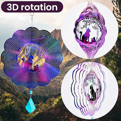 Wind Spinner, Hanging Wind Sculptures,Wind Spinners for Yard and Garden Decor,Yard Decorations Outdoor,Hanging Art Ornaments for Garden Yard Balcony Decor (Cat)