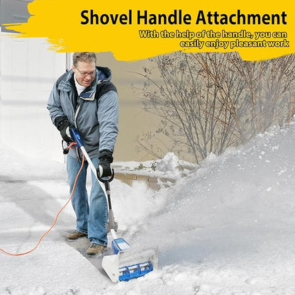 Universal Shovel Handle, Strain-Reducing Elasticity Snow Shovel Handle Ergonomic Back Saver Attachment for Snow Shovels, Rakes, Weed Eater,String Trimmer, Gardening Tools