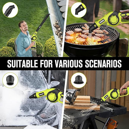 EWORK Small Leaf Blower Cordless 21V Powerful 200 MPH Mini Electric Leaf Blower with Battery and Fast Charger, Lightweight Leaf Blowers for for Lawn Care, Patio, Blowing Leaves