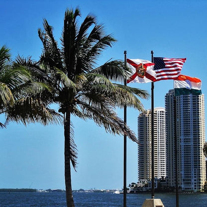ROTERDON Florida Flag 6x10 Outdoor, 210D Heavy Duty FL State Flags Outside, Embroidered Stars and 2 Stitch Hemmings, Double Sided Banner with 2 Brass Grommets