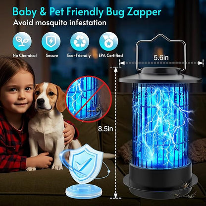 Bug Zapper - Bug Zapper Outdoor & Indoor Fly Zapper 4200V 4.92Ft Cord Mosquito Zapper Outdoor Mosquito Killer Fly Traps Insect Killer for Backyard Patio Home Camping, Plug-in