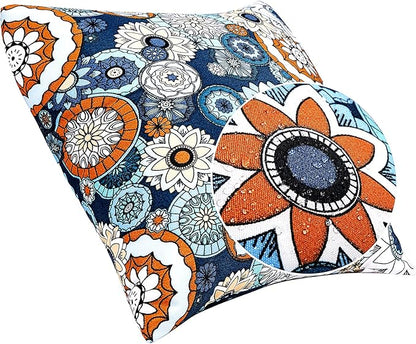 JMGBird Outdoor Throw Pillows Waterproof Set of 2 Patio Pillows 18×18 Inch Decorative Pillow for Bed, Couch, Sofa and Patio Furniture