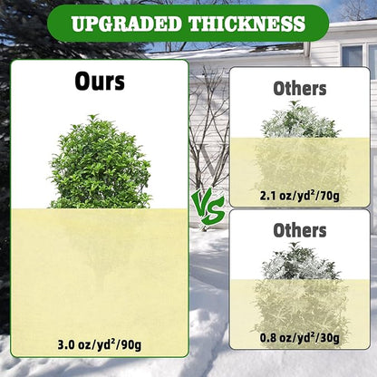 Evoio Plant Covers Freeze Protection 8 x 10 FT 3 oz/yd² Winter Frost Blankets Cloths Fabric Bags with Zipper for Outdoor Plants Tree Shrub Garden Potted Freeze Frost Winterizing Protection (2 Pack)