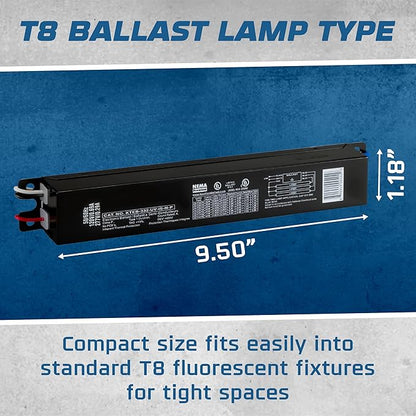OHLECTRIC 2 Pack - Replacement for Keystone KTEB-332-UV-IS-N-P 3 Lamp T8 Electronic Fluorescent Ballast with Normal Light Output | 120-277V Input with Instant Start Operation | 0.88 Ballast Factor