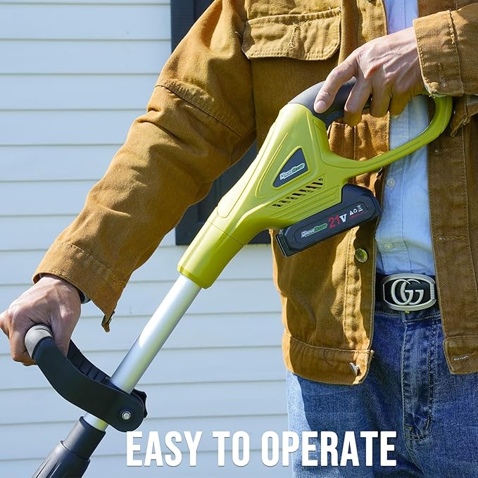 20V Cordless Tiller Cultivator with 48 Steel Tines, 9-inch Wide Battery Powered Garden Cultivator, Mini Tiller for Lawn/Gardening/Soil Cultivation(2*2Ah Battery and Fast Charger Included)