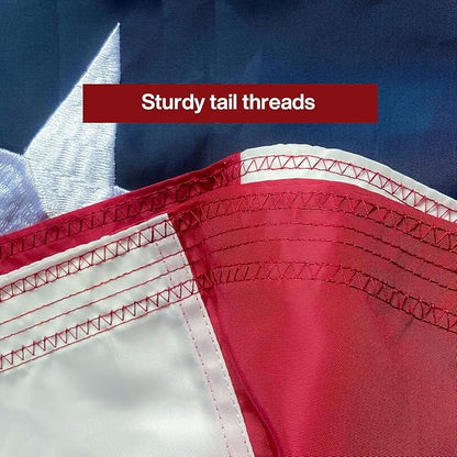 American Flag 20x30 Ft Embroidered Stars, Brass Grommets, Sewn Stripes, Vibrant Colors Outdoor USA Flag Super Tough Tearproof Spun Polyester US Flag, United States Country Flags