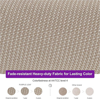 PURPLE LEAF 10 FT Cantilever Patio Umbrella Outdoor Umbrella with 220lbs Base Large Square Windproof Offset Umbrella for Pool Deck Garden, Sand Dune