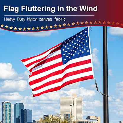 3x5 American Flag Outdoor Heavy Duty,3by 5 American Flag,US Flag,3' x 5' America Flag,America Flags For Outside 3x5,Embroidered USA Flags 3x 5,Long Lasting 3 by 5 Best High Wind all Weather US Flags