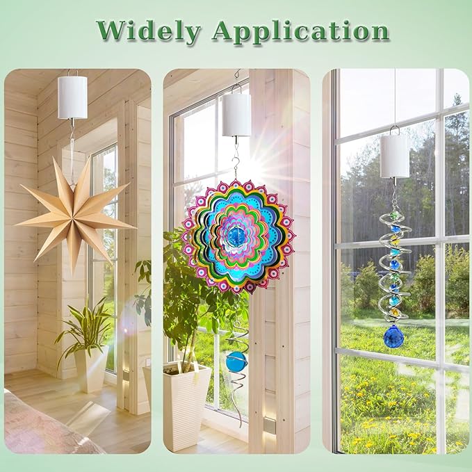 Fonmy Hanging Display Motor with Remote 5 RPM Low Speed for Wind Spinner Ornament Hanging Decor Wind Chimes Baby Crib Mobile Battery Operated Motor