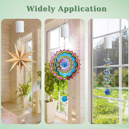 Fonmy Hanging Display Motor with Remote 5 RPM Low Speed for Wind Spinner Ornament Hanging Decor Wind Chimes Baby Crib Mobile Battery Operated Motor