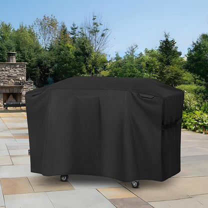 Unicook 28 Inch ProSeries Griddle Cover for Blackstone, Flat Top BBQ Grill Cover for Outdoor Grill, Heavy Duty Waterproof Cooking Station Protector with Sealed Seam, 60 Inch, Black