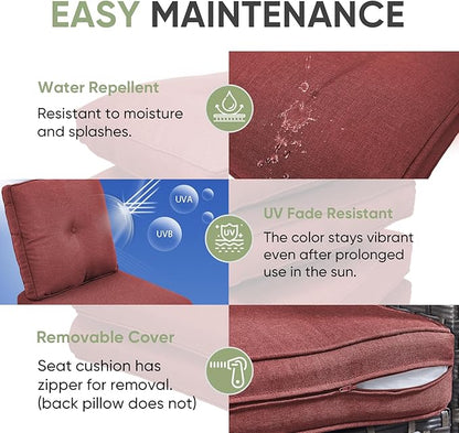 Swivel Rocker Patio Chairs：2 Pieces Patio Swivel Rocker Chairs with Wicker Armrests Patio Swivel Rocking Chairs Outdoor Swivel Rocker Patio Chair