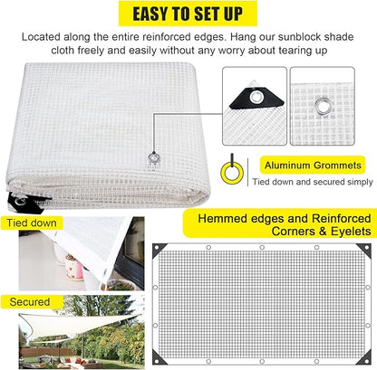 Clear Greenhouse Heavy Duty tarp 14 Mil Clear Waterproof Cover,UV Resistant Poly Tarp with Grommets 8x6ft Superior Strength,for Gardening, Farming, Nursery, Garden