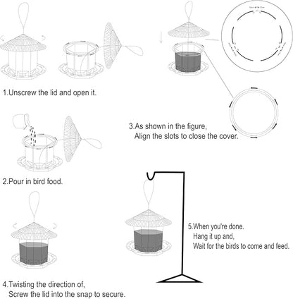 2 Pack Bird Feeders for Outdoor Hanging,Backyard Birding & Wildlife,Bird Feeder for Window