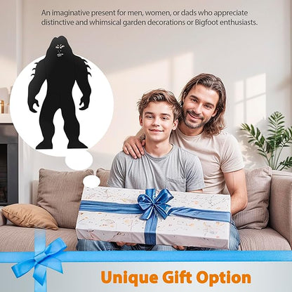 6Ft Tall Bigfoot Metal Outdoor Decor Big Foot Sasquatch Gifts for Men/Women/Dad Unique Bigfoot Silhouette Statues Perfect for Patio and Lawn Decorations, Garden Decor, Yard Art, Yard Display