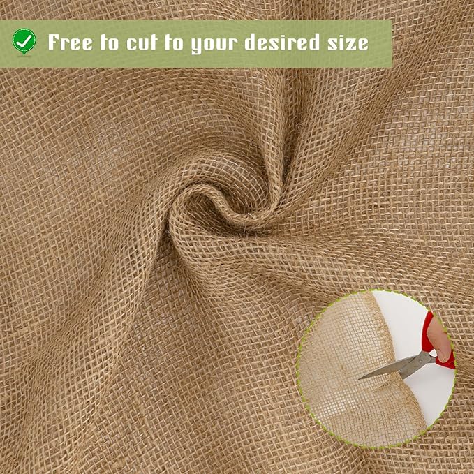 Svepndic 40in x 29ft Multipurpose Natural Burlap Fabrics Tree Wraps Rolls Tree Trunk Protectors,Gardening Burlap Rolls for Decorations, Weddings,Landscaping,Home