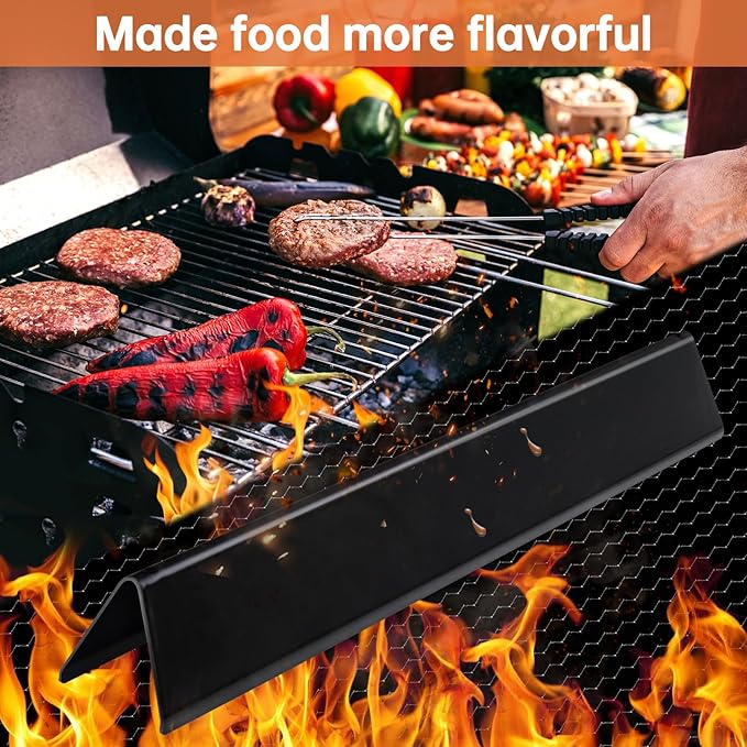 17.5 inch Flavorizer Bars Gas Grill Replacement Parts for Weber Genesis 300 Series E310 E320 E330 S310 S320 S330 EP/CEP-310 EP/CEP-320 EP/CEP-330, Porcelain Steel Heat Deflector