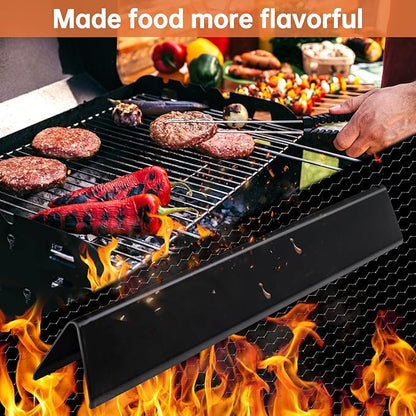 17.5 inch Flavorizer Bars Gas Grill Replacement Parts for Weber Genesis 300 Series E310 E320 E330 S310 S320 S330 EP/CEP-310 EP/CEP-320 EP/CEP-330, Porcelain Steel Heat Deflector