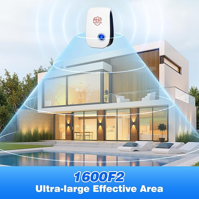 10 Pack Ultrasonic Pest Repellent, Electronic Plug-in for Rodents, Mosquitoes, Cockroaches, Spiders, Ants, and More, Safe, Silent, Energy-Efficient, Ideal for Home, Office, and Warehouse