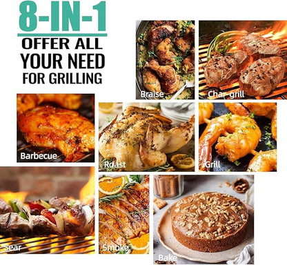 Z GRILLS 700D6Pro 2024 Pellet Grill & Smoker with PID V2.1 Controller, Dual-walled Insulation, Meat Probes, Huge Storage, Hopper Clean-out including Grill Cover and More