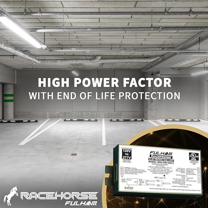 Fulham Lighting Fulham Racehorse CFL Ballast, RHA-UNV-226-C , White
