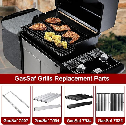 GasSaf 21.5 Flavorizer Bar, 27 Grill Burner for Weber Spirit 200, E-210, S-200, S-210, E-210NG (Side Control), Spirit 500, Genesis Silver A, Grill Insert Replacement Parts for Weber 7534 7535 7507