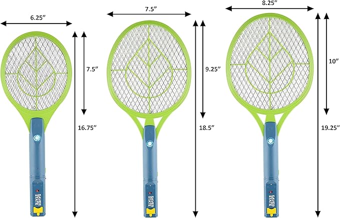 SWAT IT! Bug Zapper Rechargeable Bug Zapper Racket, 4000 Volt, USB Charging Cable, 2 Pack (Medium)