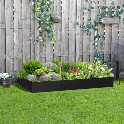 Metal Landscape Edging 42 Inch Strips, Steel Landscape Edging 6.3 Inch Depth, 6 Pack Hammer in Landscape Edging, Metal Edging for Landscaping