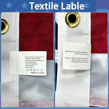 American Flag 3x5 ft: Long Lasting US Flag, Heavy Duty Nylon, Embroidered Stars, Sewn Stripes, Brass Grommets, UV Protection Perfect for Outdoors! USA Flag