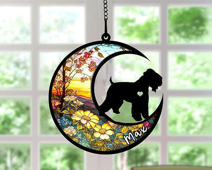Personalized Dog Memorial, Custom Name Soft-Coated Wheaten Terrier Dog Christmas Ornament, Custom Breeds, Pet Loss Light Catcher, Gifts for Lovers Loss of Pet Sympathy on Mothers Day Christmas