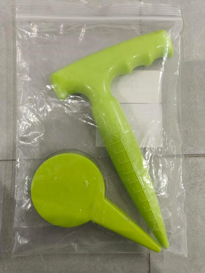 Seed Planter Tool, 6.9" Dibber Garden Tool, Plastic Dibbler Tools for Planting, Seed Dispenser, Bulb Digger Garden Planter for Sowing Seeds, Bulbs, Digging (Light Green)