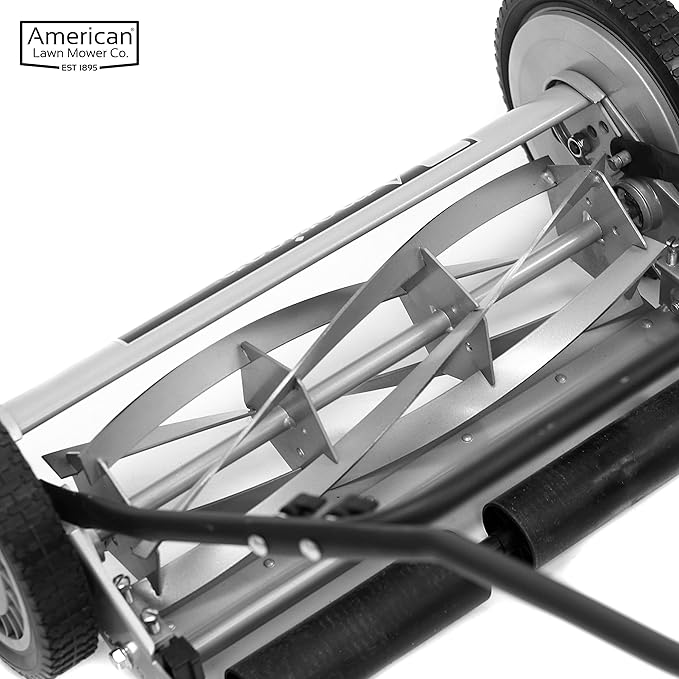 American Lawn Mower Company 1815-18 18-Inch 5-Blade Push Reel Lawn Mower, 18-Inch, 5-Blade, Black