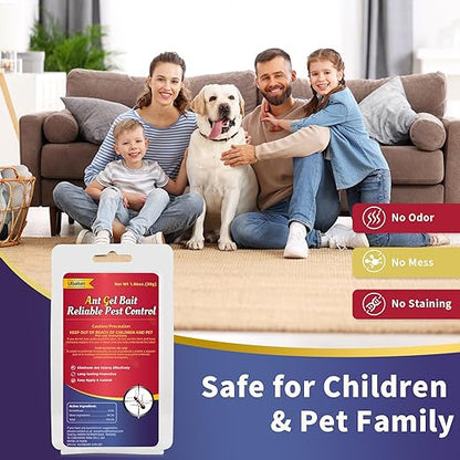 Ready-to-Use Ant Gel Bait, Ant Control for Indoors and Outdoors Use - 1 x 30-Gram Tube