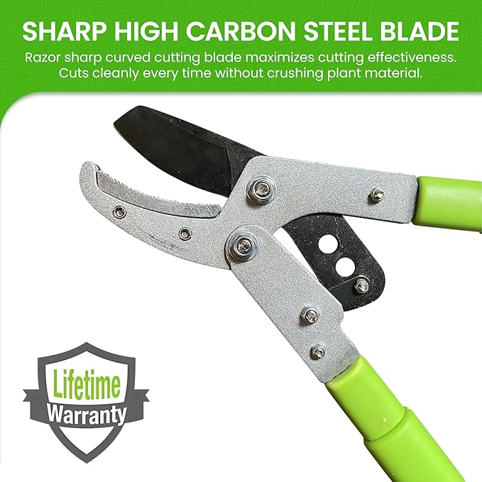 Garden Guru Extendable Anvil Lopper Tree Trimmer w Compound Action, Chops Thick Branches w Ease, 28-40”, Non-Stick High Carbon Steel Blade, Branch Cutter, 2 Inch Clean Cut Capacity - 1 Case (12 Pcs)