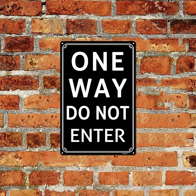12x16" One Way - Do Not Enter Parking Lot Sign - High-Intensity Grade Aluminum, Weatherproof & Fade-Resistant, Ideal for Outdoor & Indoor Use - Curbside Sign