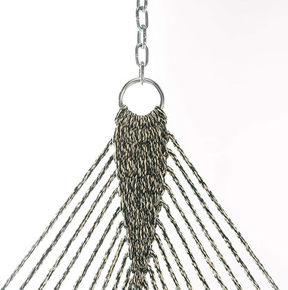 Original Pawleys Island Deluxe Green Oatmeal Heirloom DuraCord Rope Hammock – 13 ft. x 65 in, 2-Person, 450 lb Capacity, Oak Spreader Bar, Zinc-Plated Hardware, Handcrafted in The USA