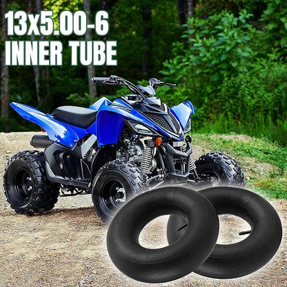 13x5.00-6 Inner Tubes with Straight Valve Stem(2 Pack) - Heavy Duty 5.00-6 Replacement Tire Tubes for Razor Dirt Quad, Lawn Mowers, ATVs, Dirt Bikes