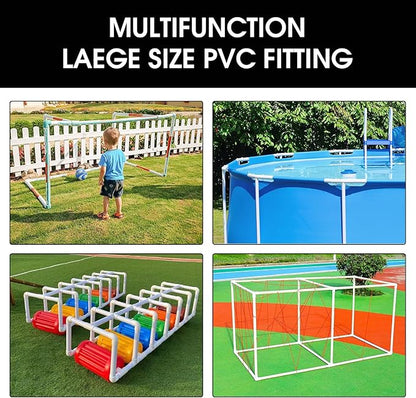 1" Adjustable 3 Way PVC Fittings, 12PCS Furniture Grade Pipe Connector, 1Inch Slip Sling Tee Fitting for DIY PVC Structure and Furniture